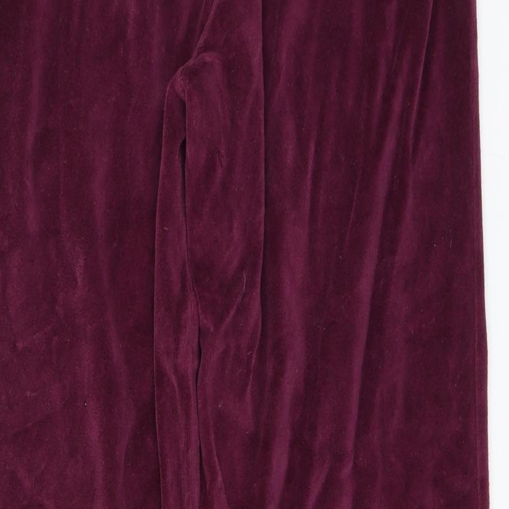 Womens UK Size 10 Cotton Traders Regular Fit Sweatpants Purple Trousers