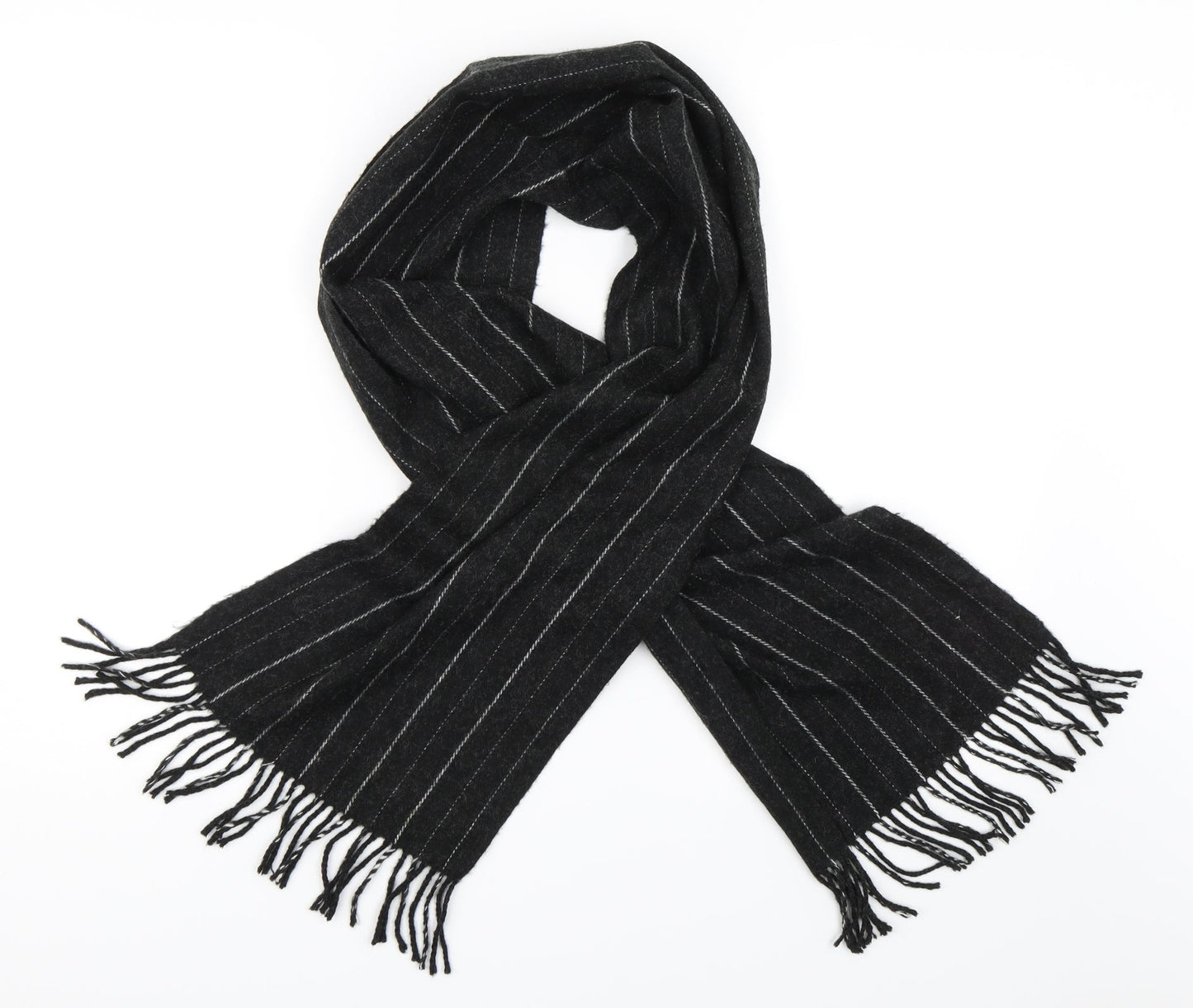 Preworn Mens Black Scarf One Size
