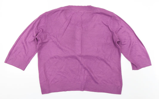 BM Womens Purple Pullover Jumper Size L
