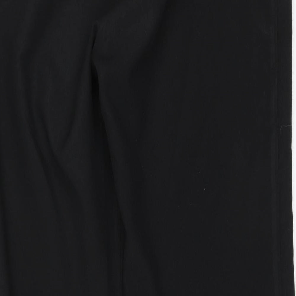 AMARANTO Womens Black Trousers Size 14 L31 in