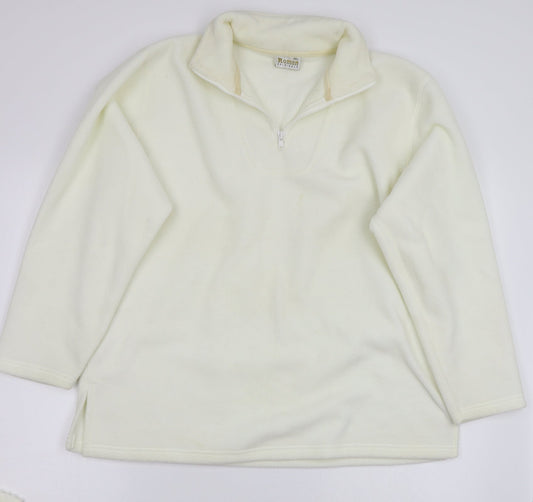Roman Womens White Pullover Jumper Size L