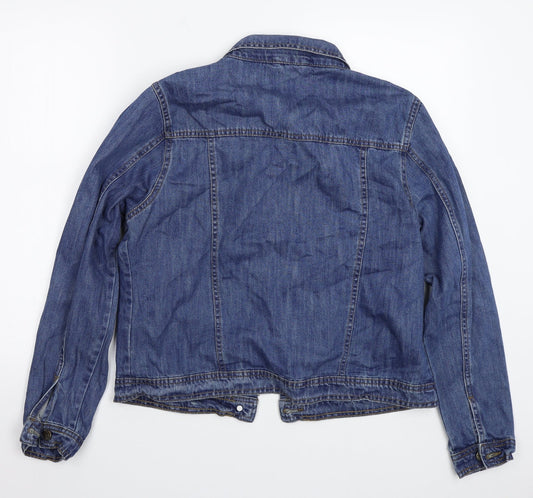 Avenue Womens Blue Jacket Coat Size M