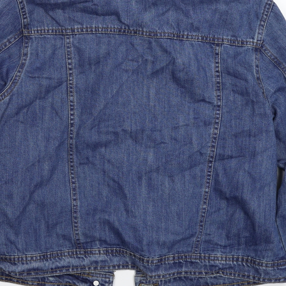 Avenue Womens Blue Jacket Coat Size M