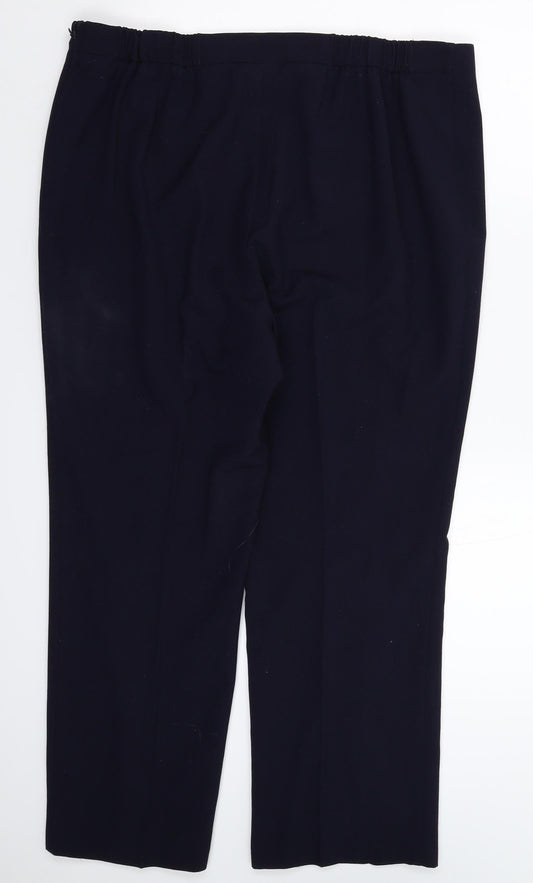 Womens UK Size 36 in Marks and Spencer Regular Fit Dress Pants Blue Trousers