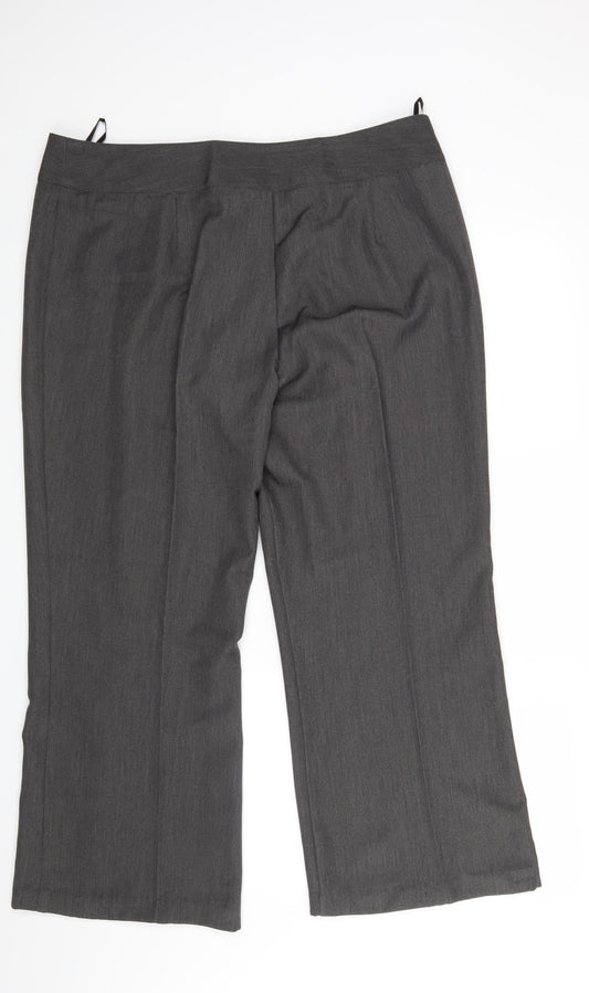 BM Womens Grey Trousers Size 18 L26 in