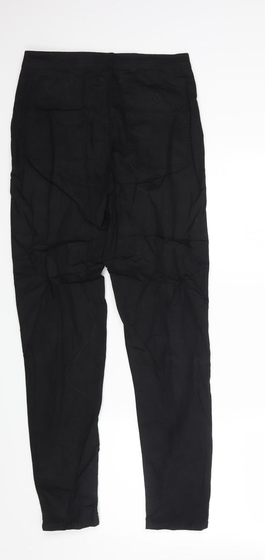 PRETTYLITTLETHING Womens Black Denim Skinny Jeans Size 10 L27 in