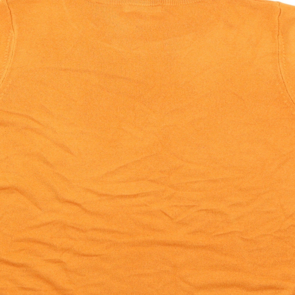Classic Womens Orange Pullover Jumper Size 14