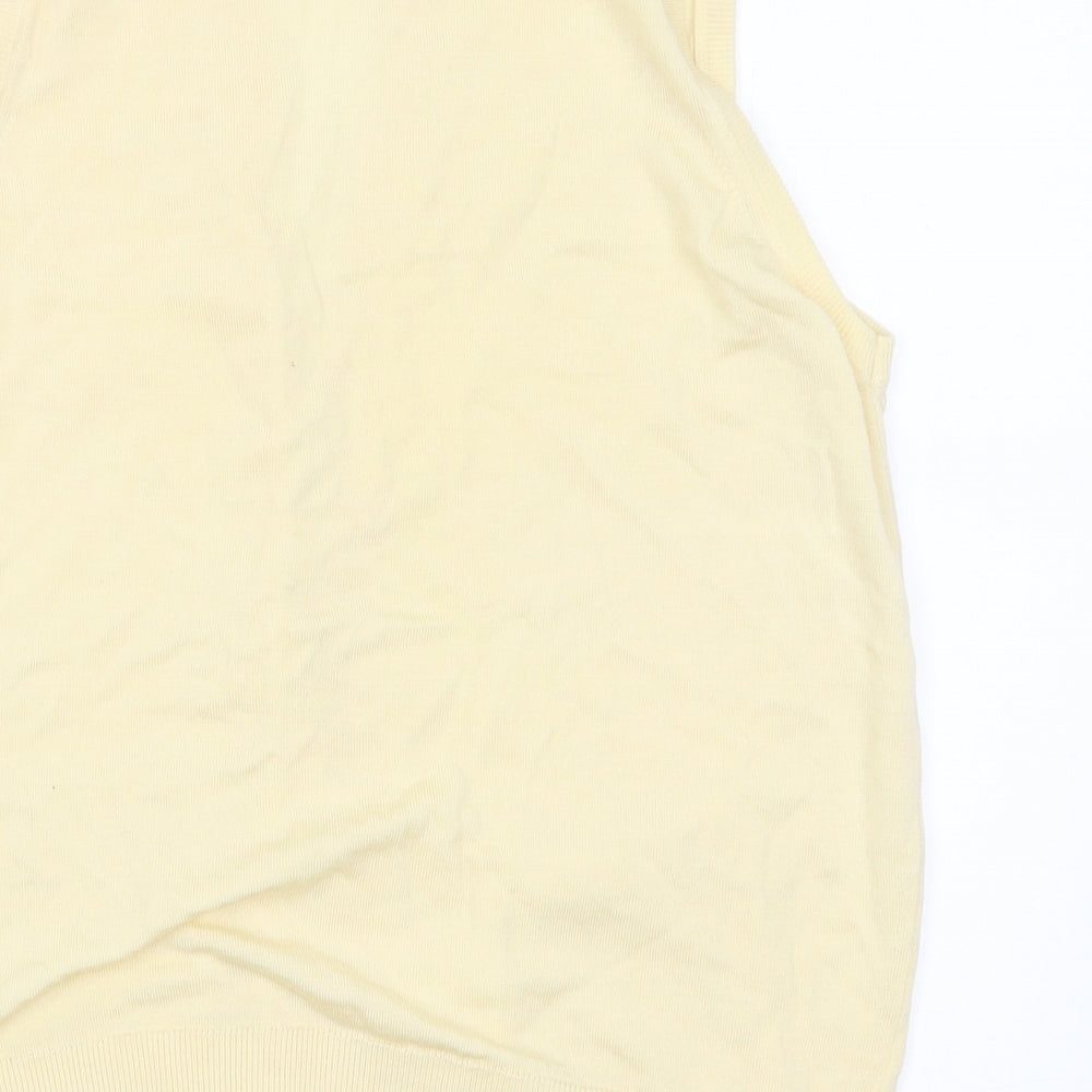 Kilspindle Womens Yellow Vest Jumper Size 40