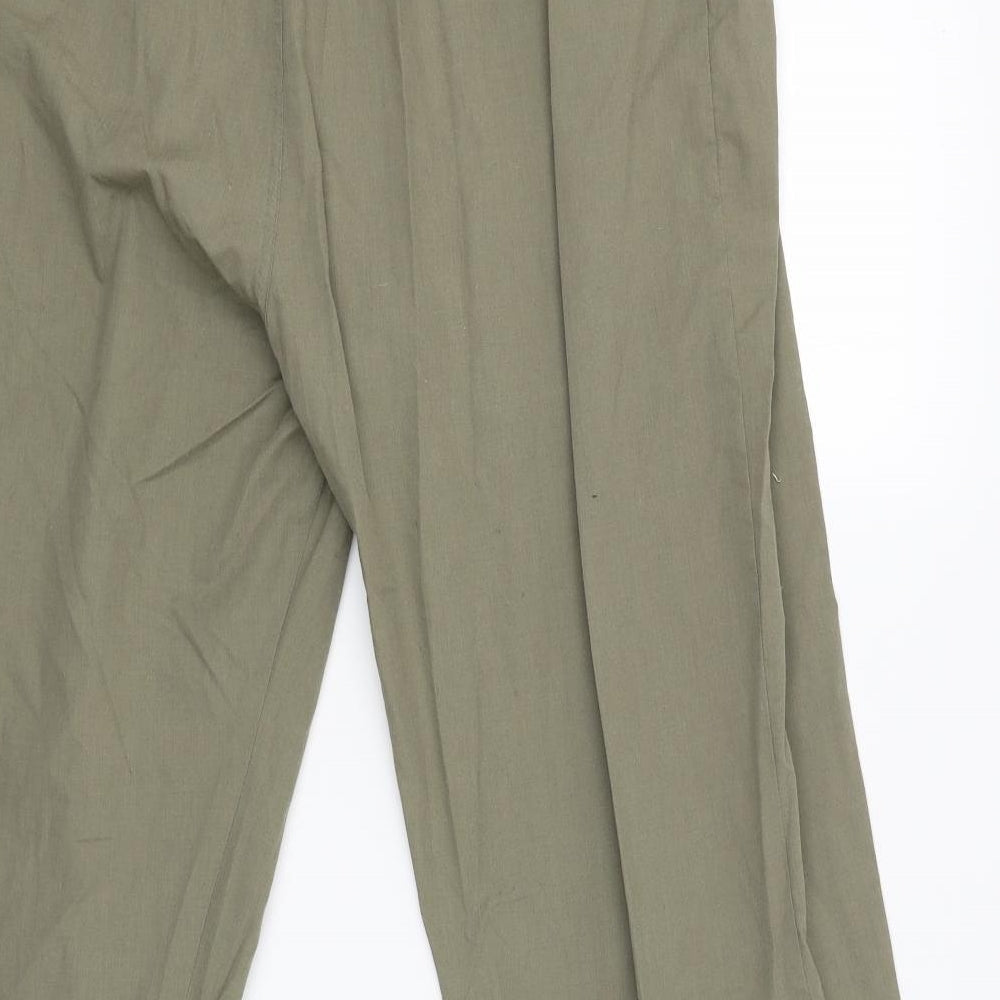 Mens UK Size XL Preworn Regular Fit Sweatpants Green Trousers