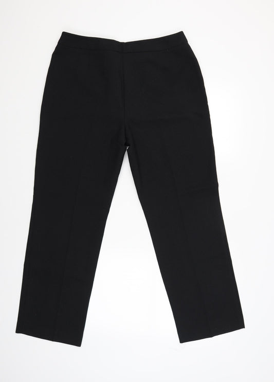 Womens UK Size 14 Marks and Spencer Regular Fit Black Trousers