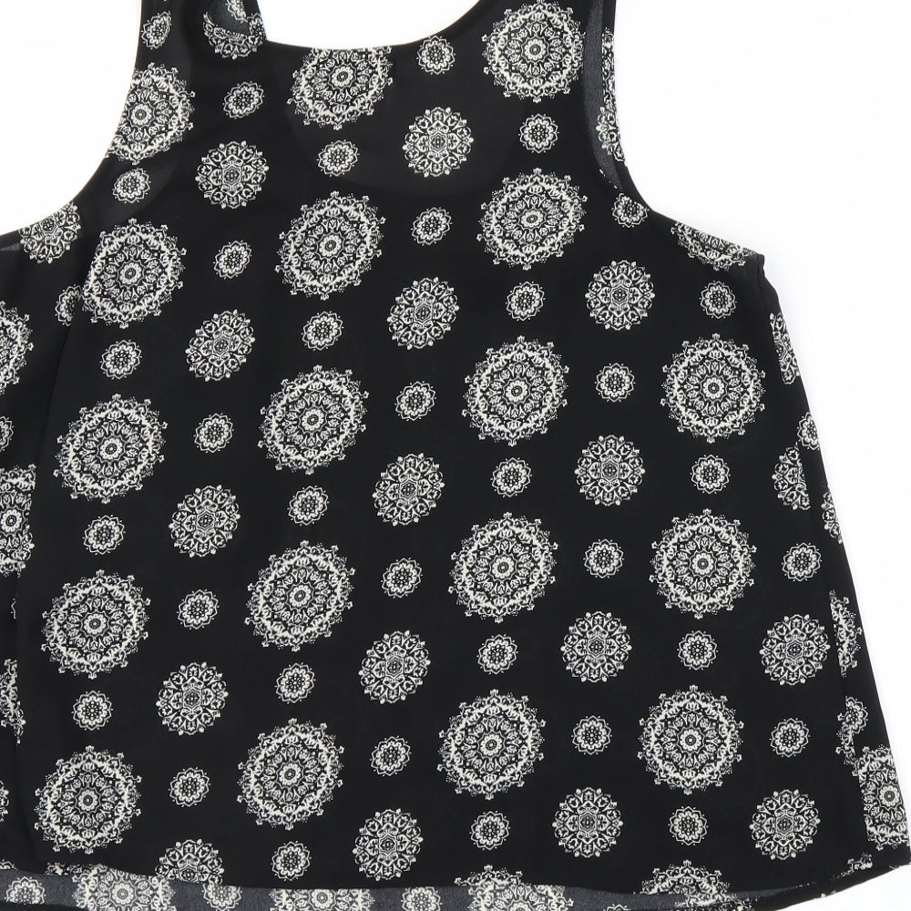 Womens UK Size 12 Atmosphere Black Basic Tank