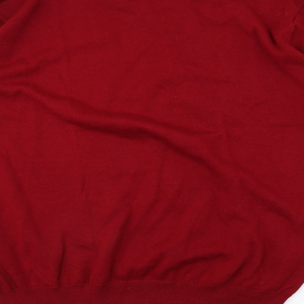 Mens UK Size L Sandstone Red Pullover Jumper