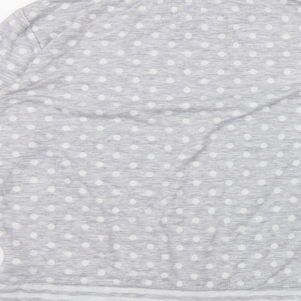 NEXT Womens Grey Polka Dot Capri Pyjama Top Size S