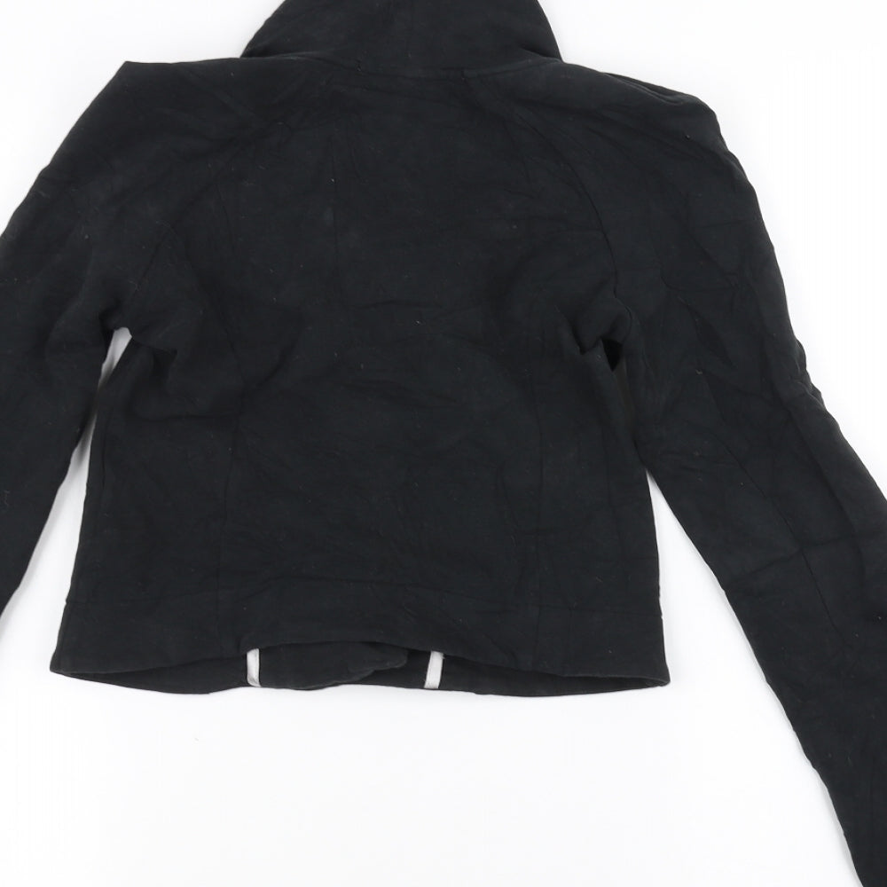 Brand and care label for Miss60 girls’ black jacket, size XL