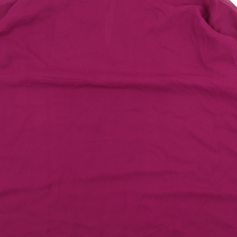 Womens UK Size S Preworn Pink Basic T-Shirt