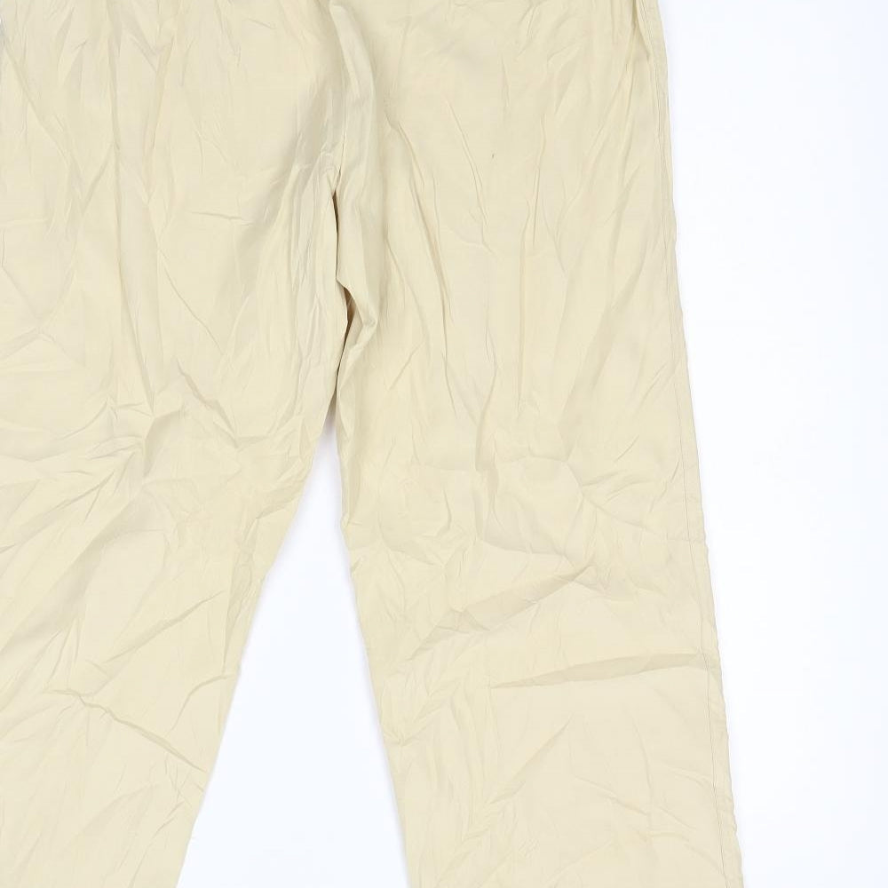 Womens UK Size 14 Casual Comfort Regular Fit Beige Trousers