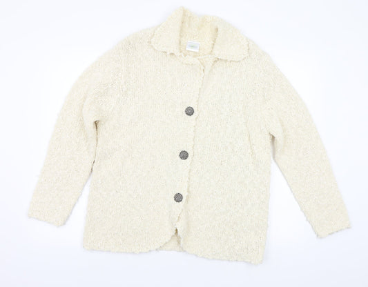 Classics Womens White Knit Pullover Jumper Size L