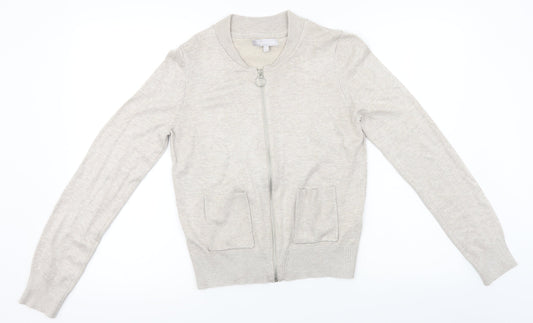 Red Herring Womens Grey Full Zip Jumper Size 10