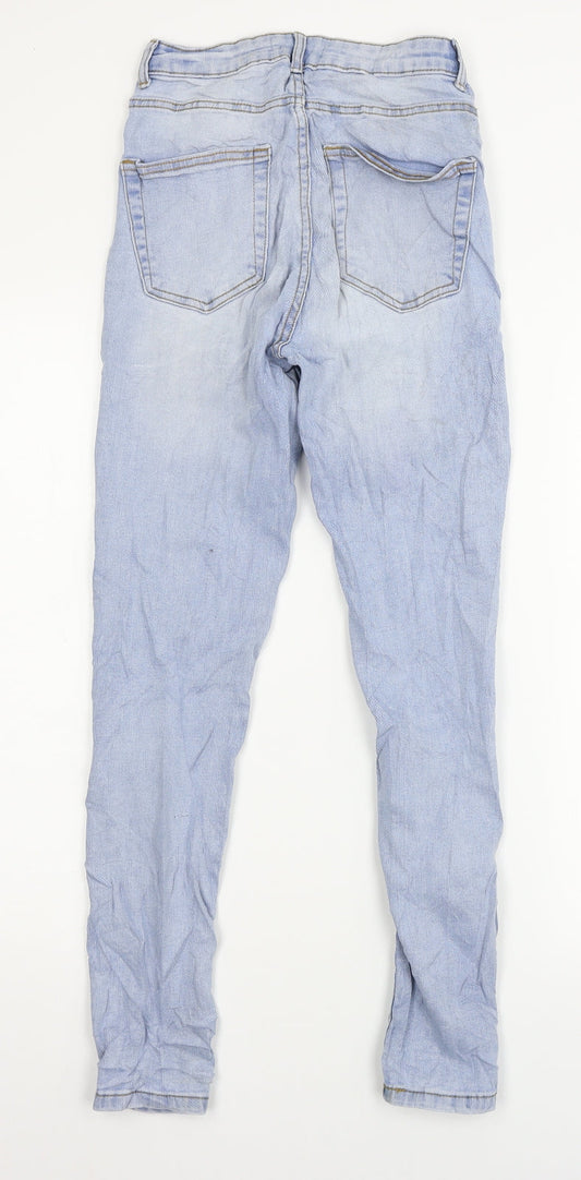 Denim Co. Womens Blue Denim Straight Jeans Size 8 L27 in