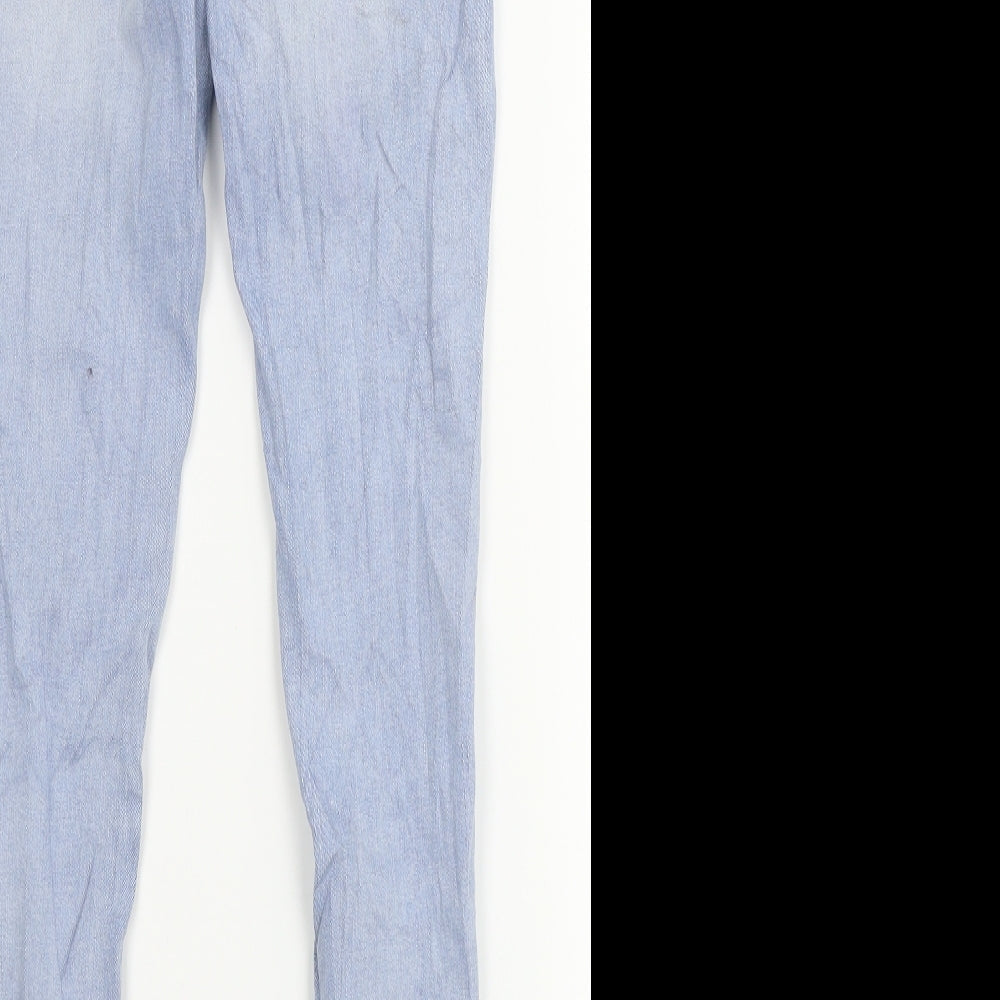 Denim Co. Womens Blue Denim Straight Jeans Size 8 L27 in