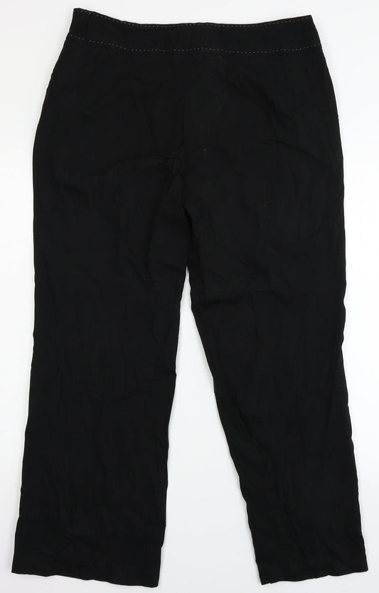 Womens UK Size 16 NEXT Regular Fit Dress Pants Black Trousers