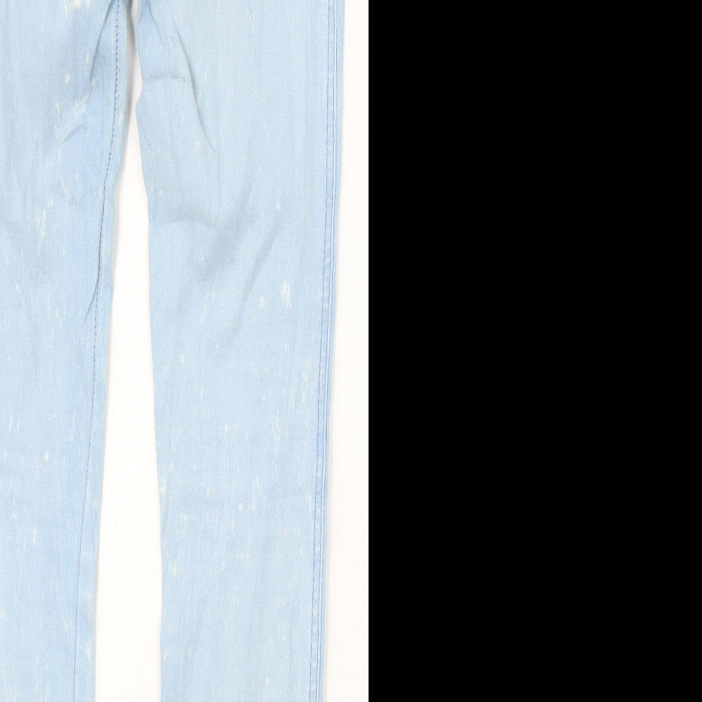 The Rockn Rev Womens Blue Denim Skinny Jeans Size 14 L29 in