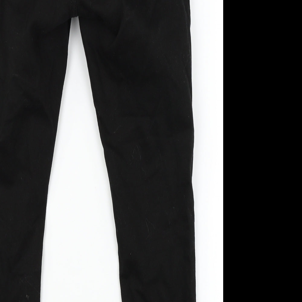 Topshop Womens Black Denim Straight Jeans Size 30 in L23 in