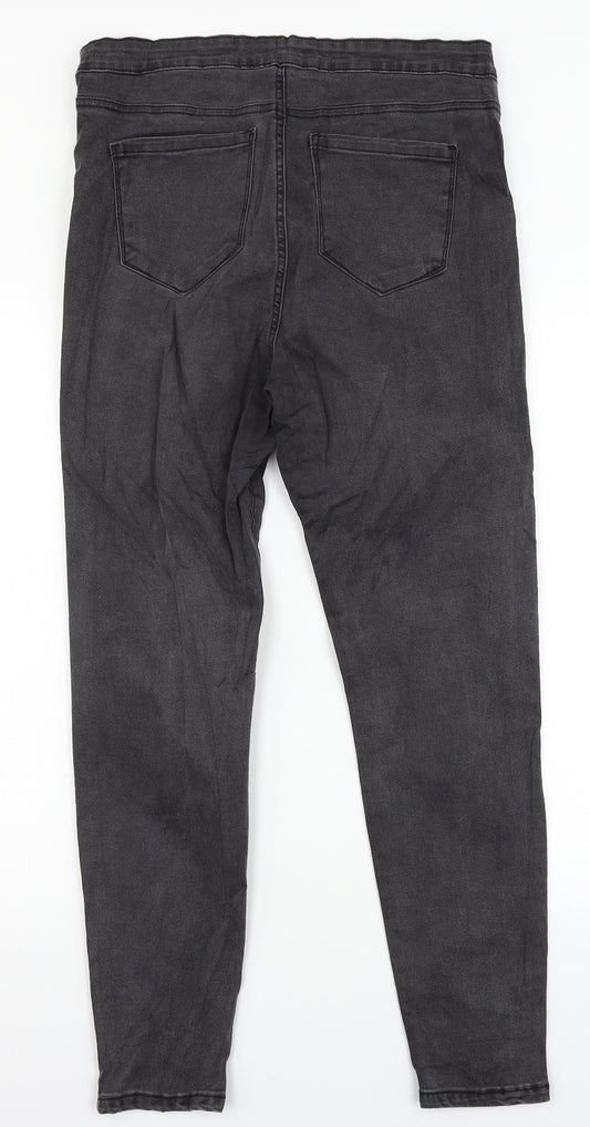 Denim Co. Womens Black Denim Straight Jeans Size 16 L27 in