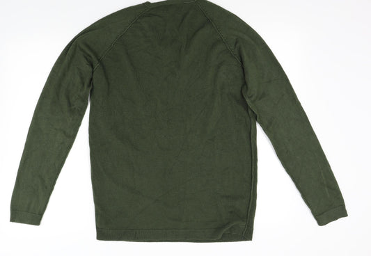 Twisted Soul Mens Green Pullover Jumper Size L