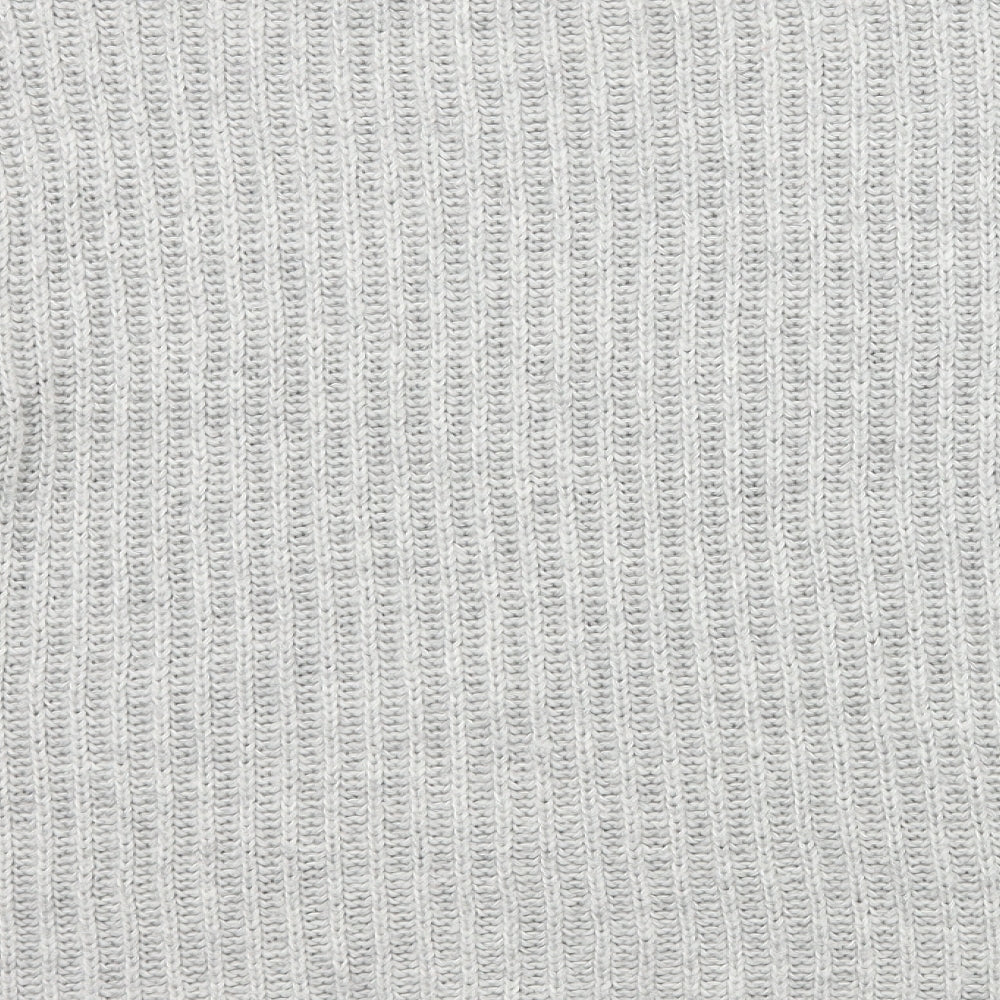 Brand and care label for ASOS women’s grey knit jumper, size UK 12