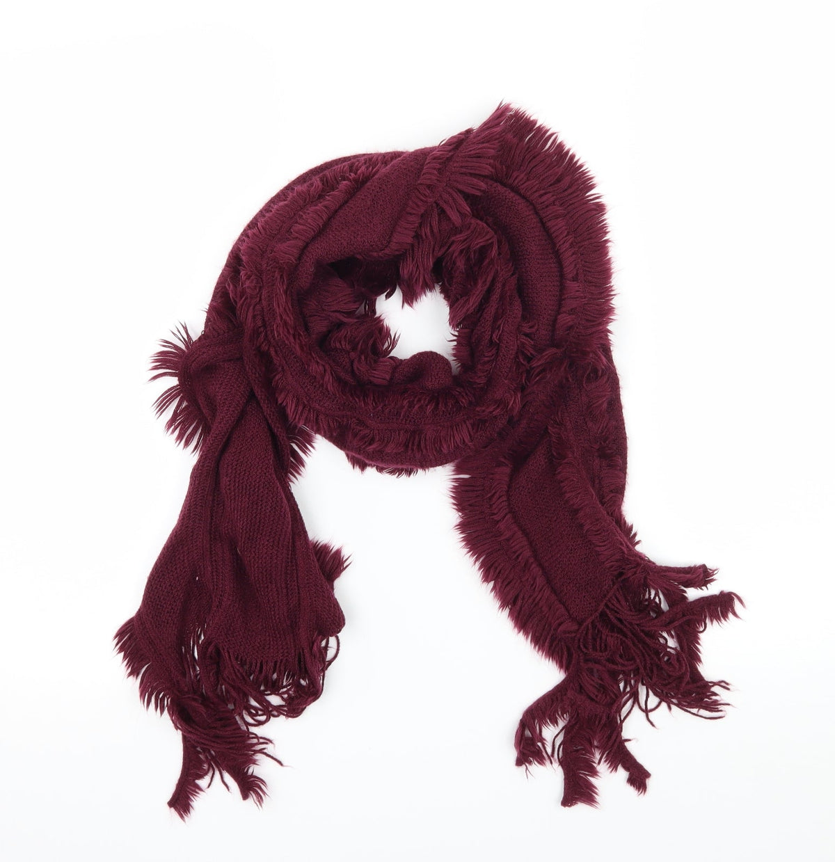 Preworn Purple Knit Scarf