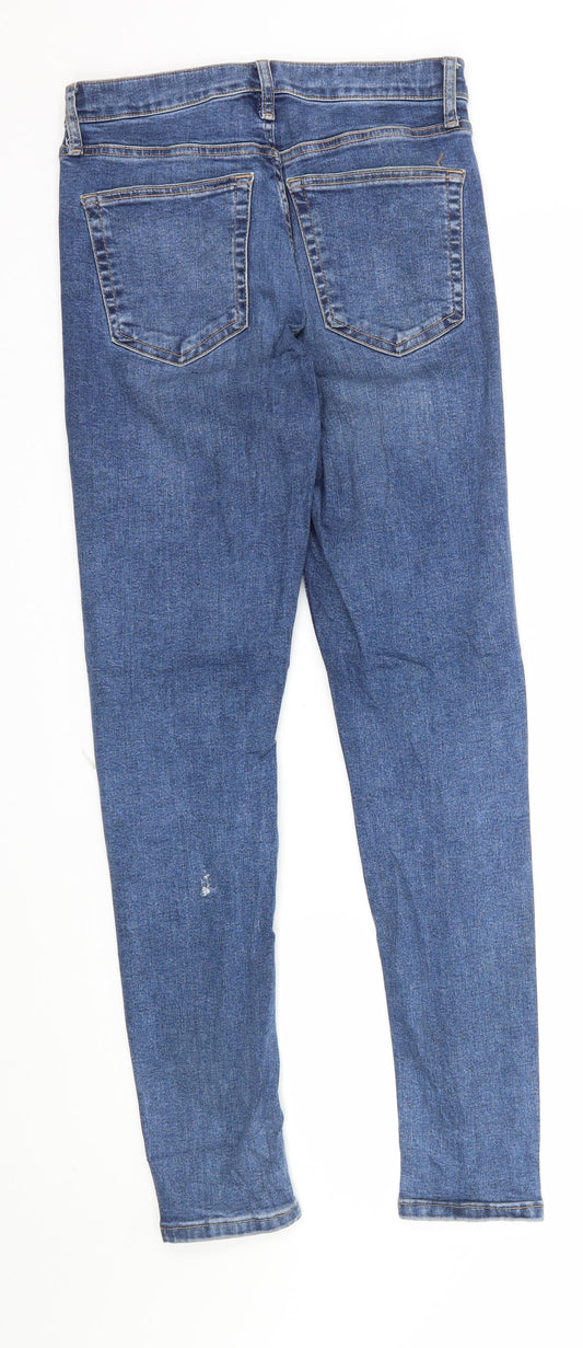 Topshop Womens Blue Denim Skinny Jeans L27 in