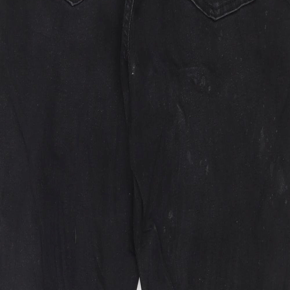 Denim & Co. Womens Black Denim Skinny Jeans Size 16 L28 in