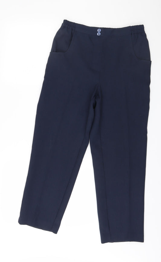 Womens UK Size 10 Anthology Regular Fit Blue Trousers