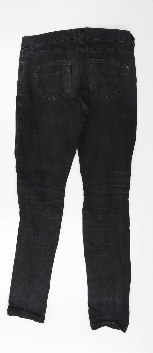 Denim & Co. Womens Grey Denim Skinny Jeans Size 8 L30 in