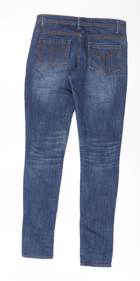 Denim & Co. Womens Blue Denim Skinny Jeans Size 8 L31 in