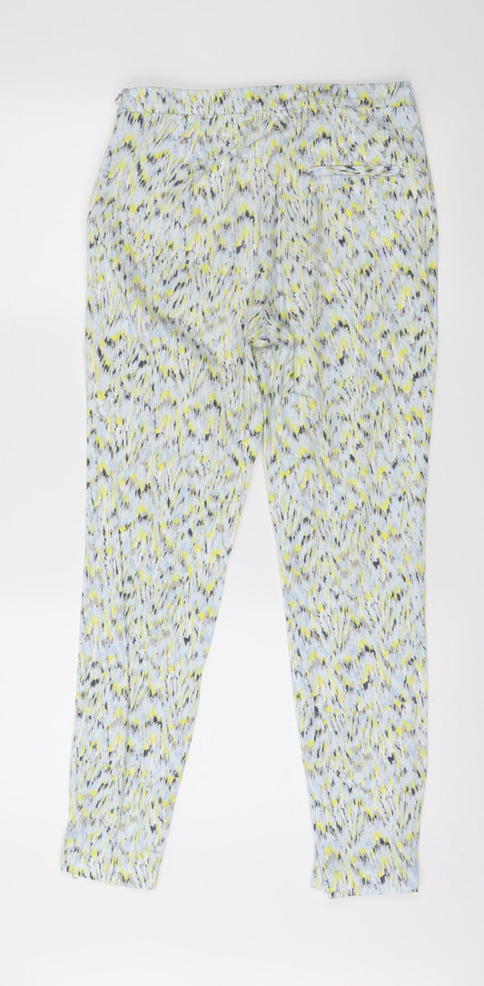 Womens UK Size S Zara Regular Fit Multicoloured Trousers