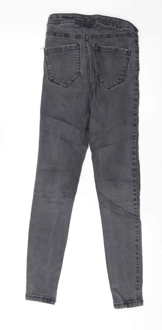 Denim & Co. Womens Grey Denim Skinny Jeans Size 8 L27 in