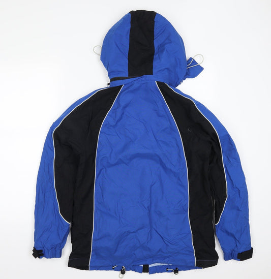 Maine Womens Blue Striped Jacket Coat Size 12