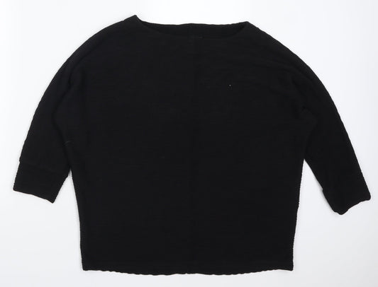 M&Co Womens Black Pullover Jumper Size 12