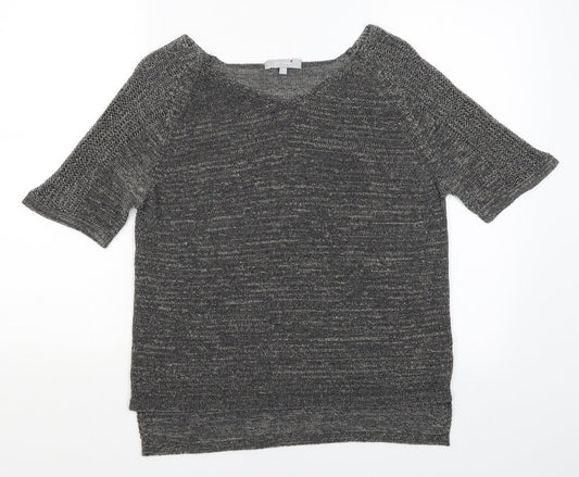 Womens UK Size S Per Una Grey Basic T-Shirt