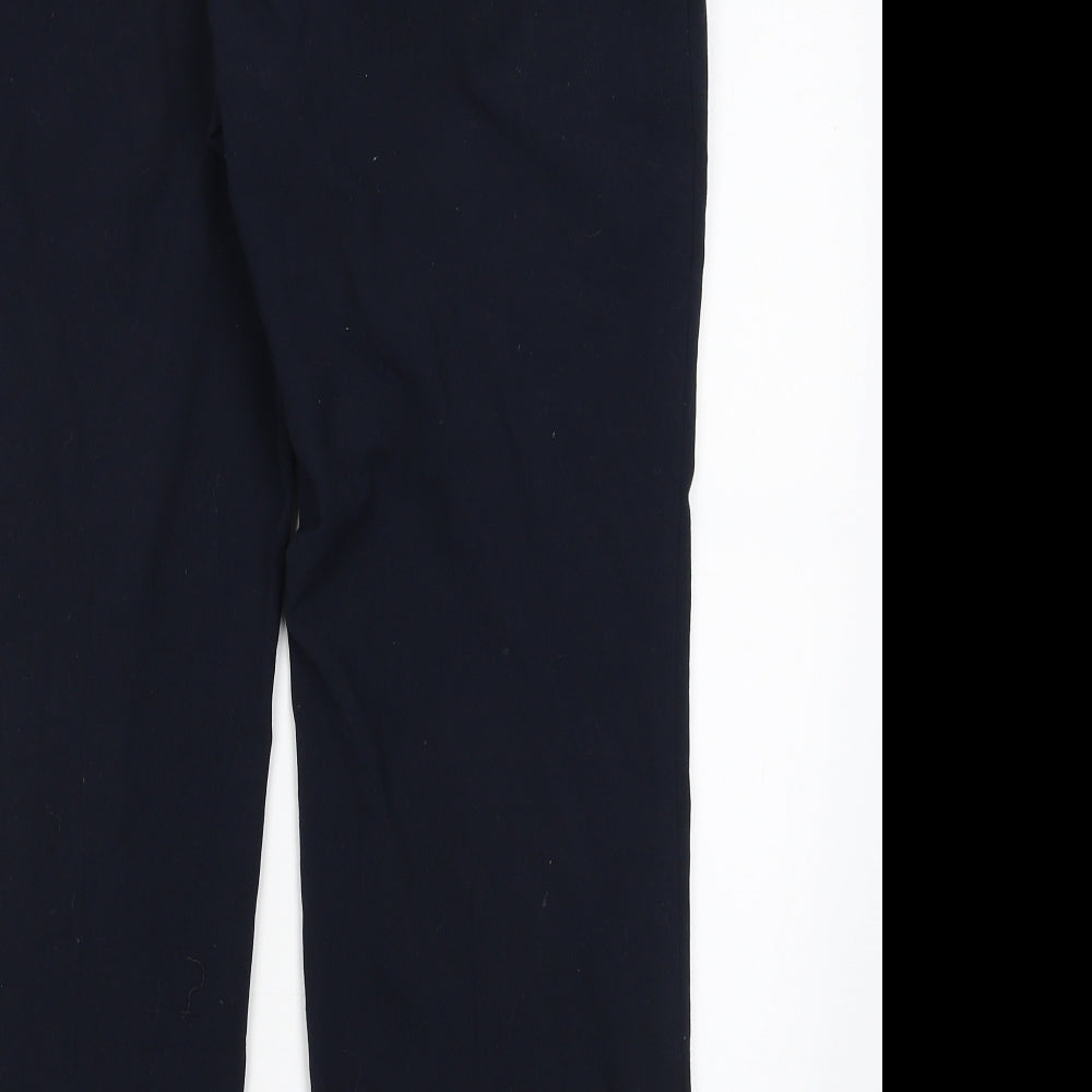 Womens UK Size 14 M&S Regular Fit Dress Pants Blue Trousers