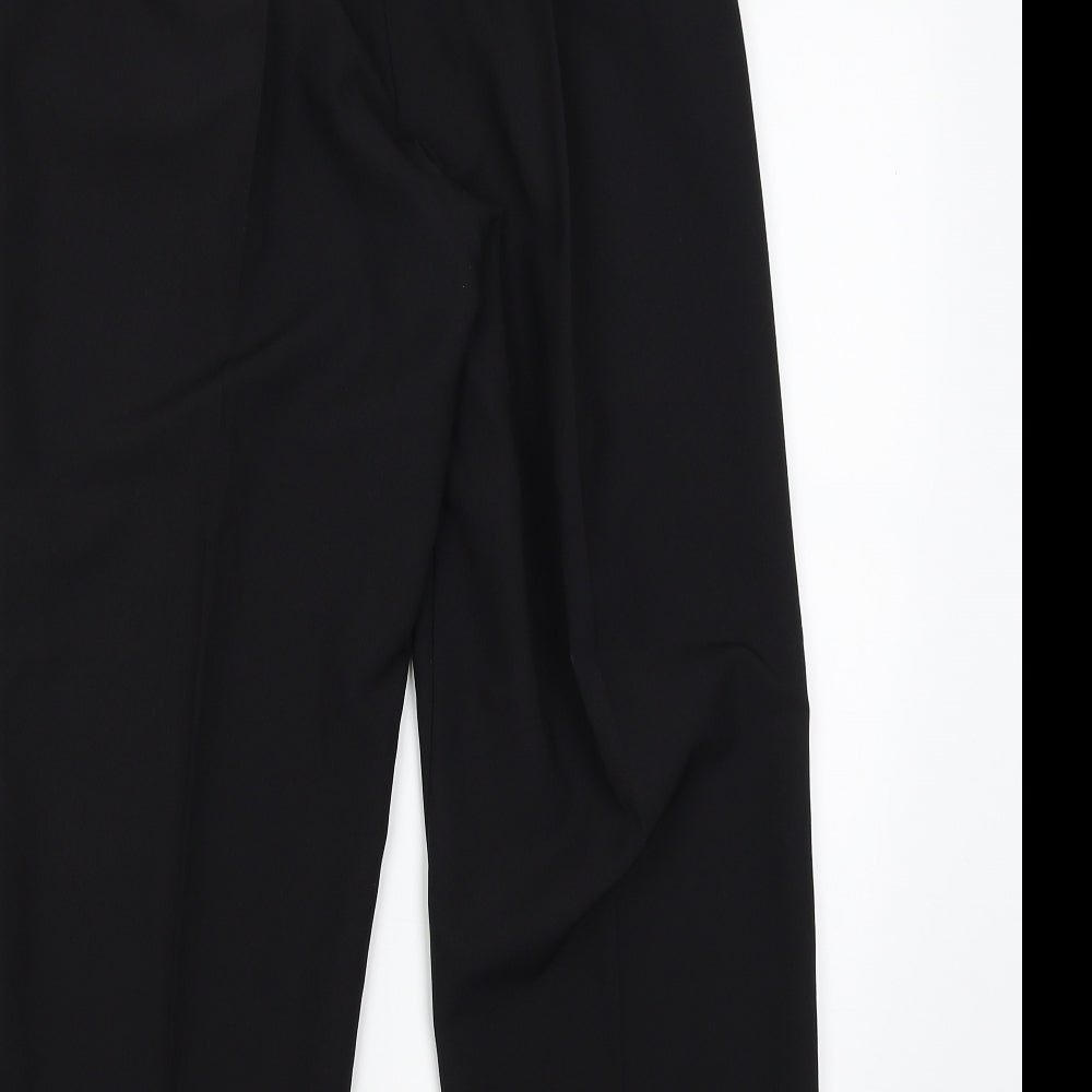 Womens UK Size 10 BM Regular Fit Dress Pants Black Trousers