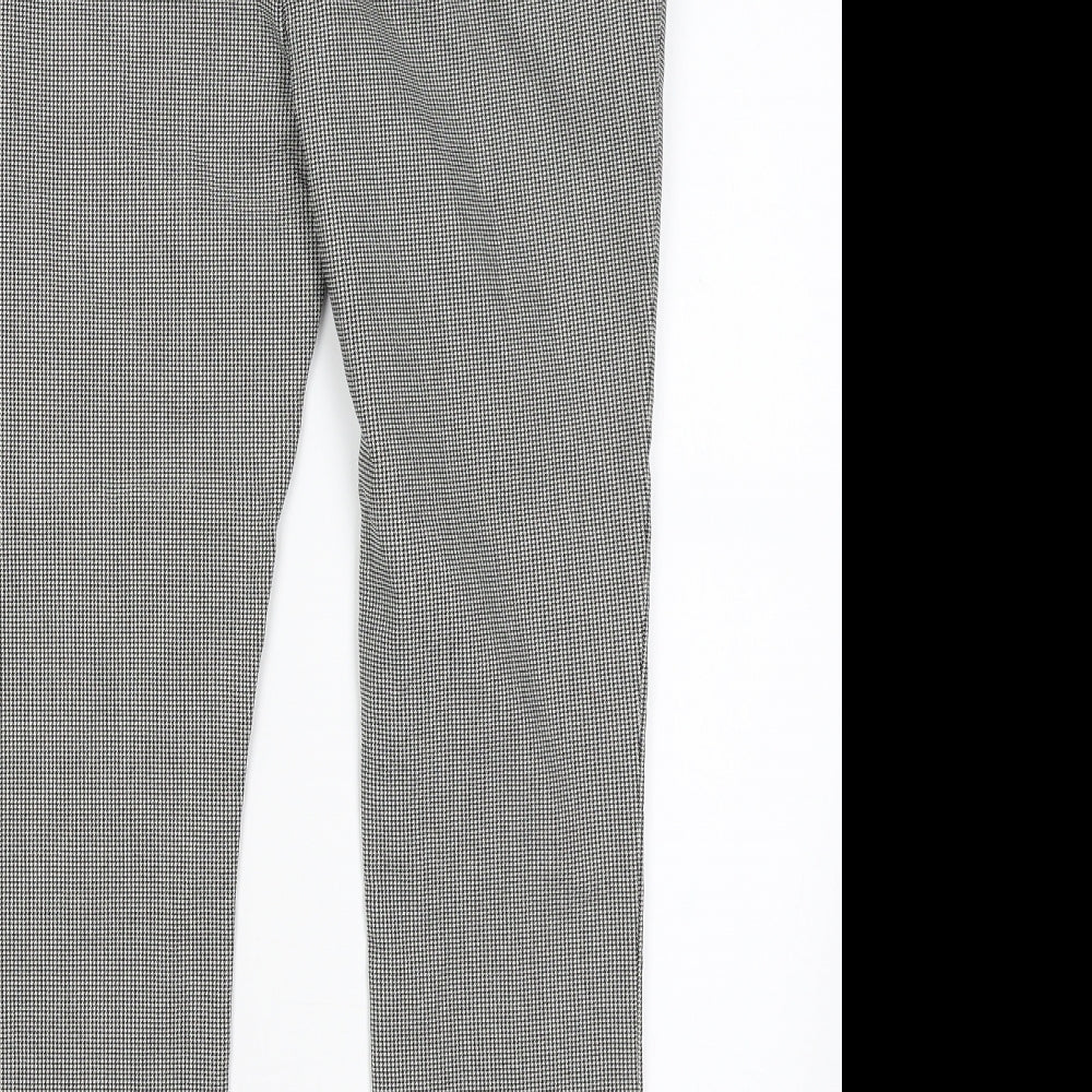 TU Womens Green Houndstooth Trousers Size 16 L27 in