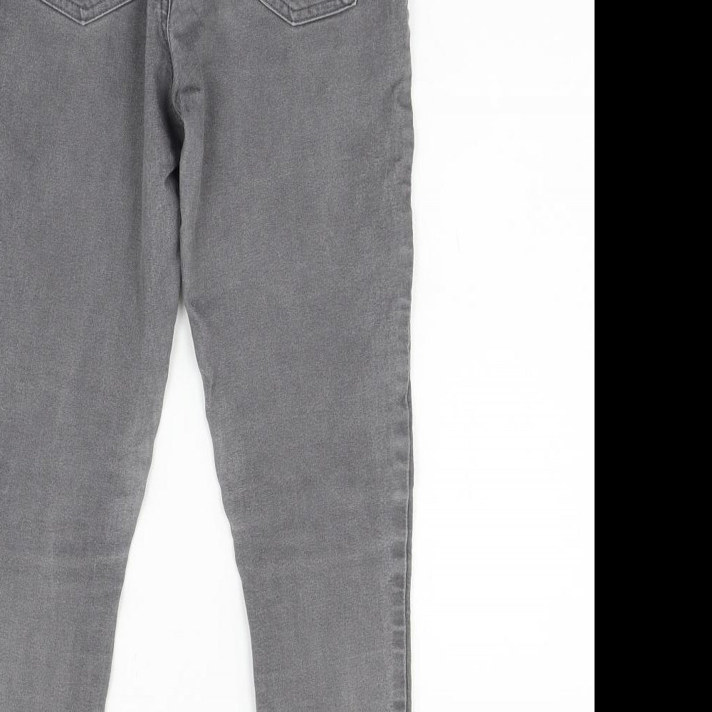 M&S Womens Grey Denim Skinny Jeans Size 10 L26 in