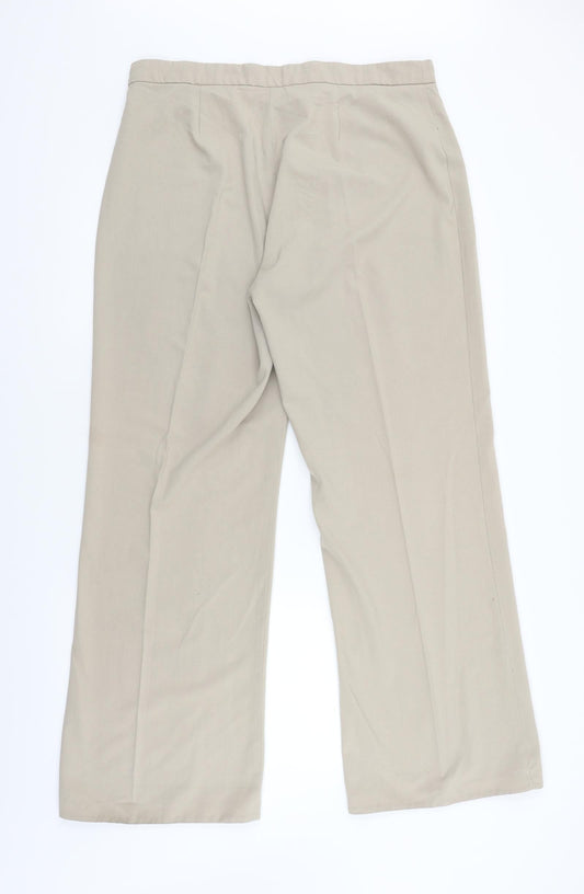 Womens UK Size 18 Alexara Regular Fit Beige Trousers