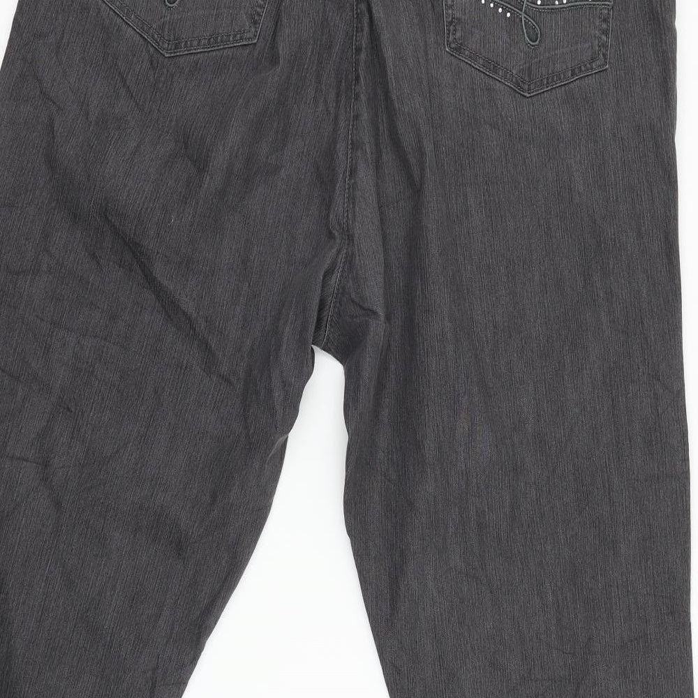 Womens UK Size 32 Gina Regular Fit Straight Black Jeans