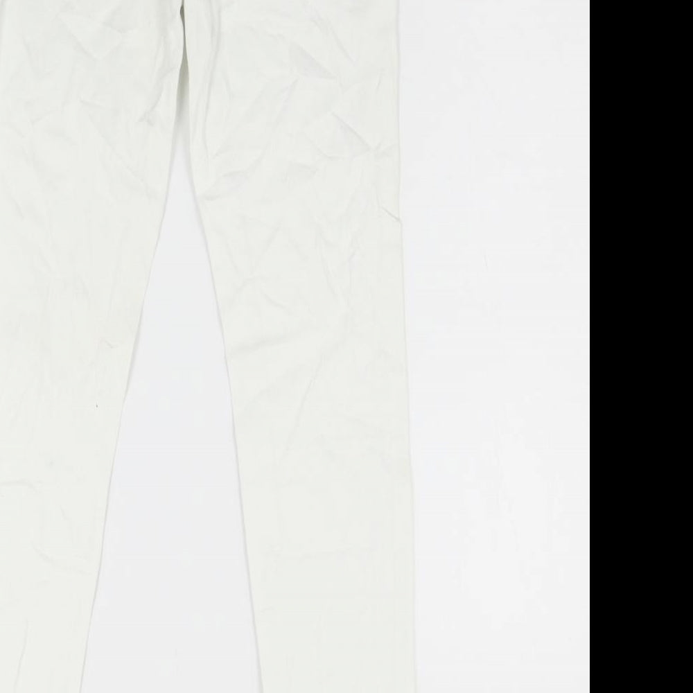 Primark Womens Ivory Denim Skinny Jeans Size 6 L29 in
