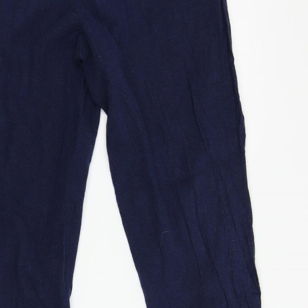 Next Tailoring Womens Blue Trousers Size 30 L29 in