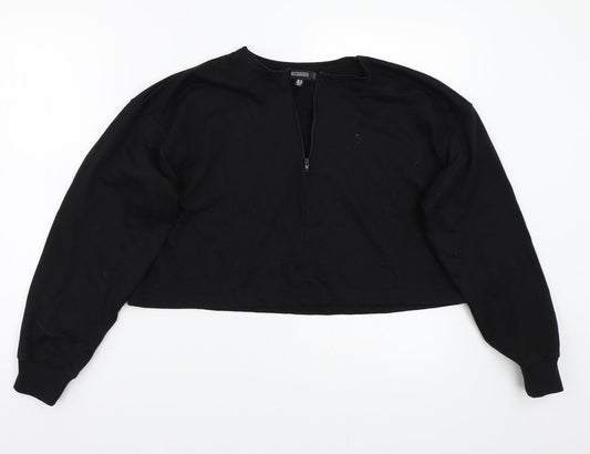 Missguided Womens Black Pullover Jumper Size 10